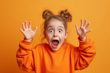 Adorable Girl with Shocked Expression