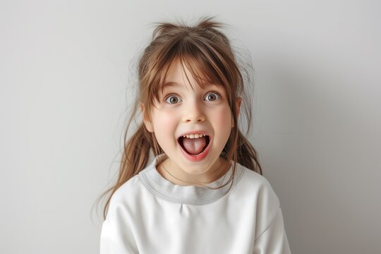Adorable Girl with Shocked Expression