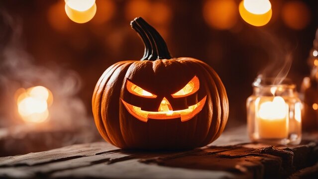 halloween pumpkin A Halloween pumpkin with a flamy glow, showing the power and danger of fire 