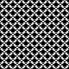 Seamless pattern. Triangular shapes, polygons wallpaper. Forms, checks background. Geometric backdrop. Triangles, figures ornament. Ethnic motif. Textile print, web design, abstract. Vector artwork