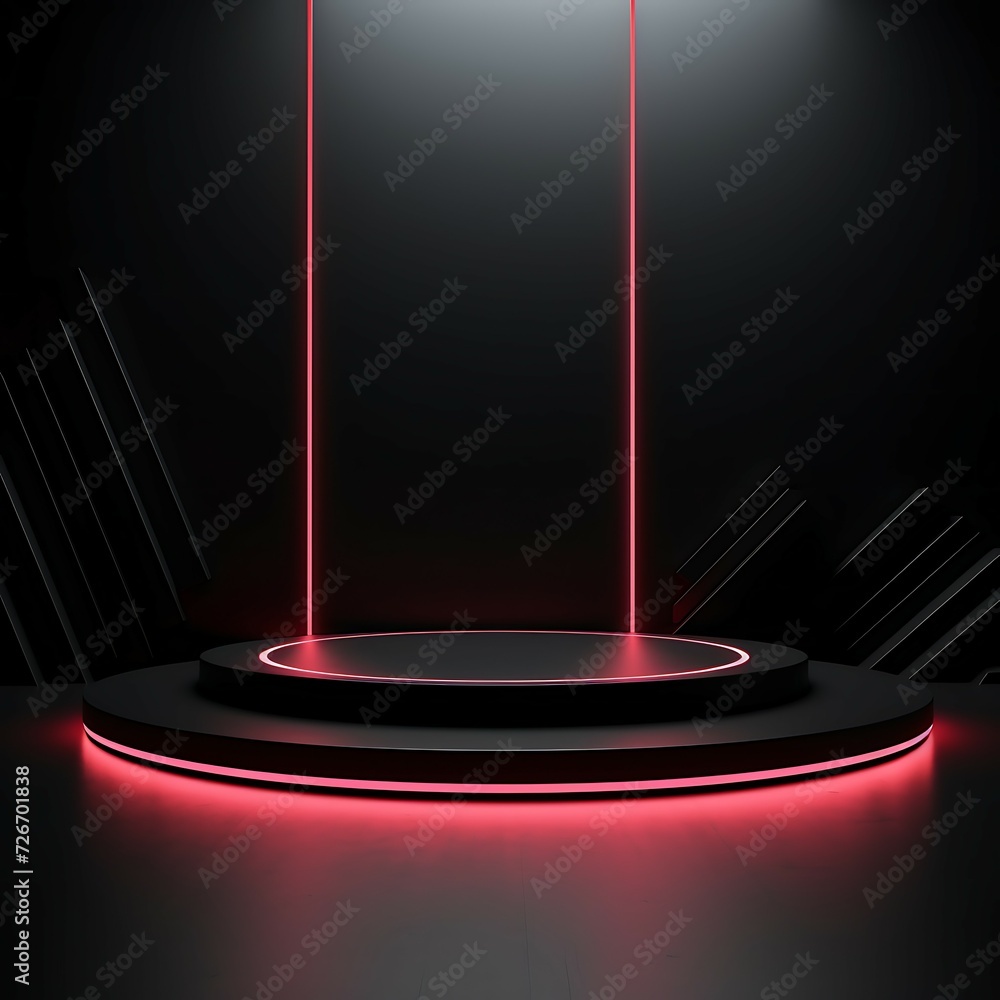 Poster 3d podium studio showcase stage scene product display background ai generative