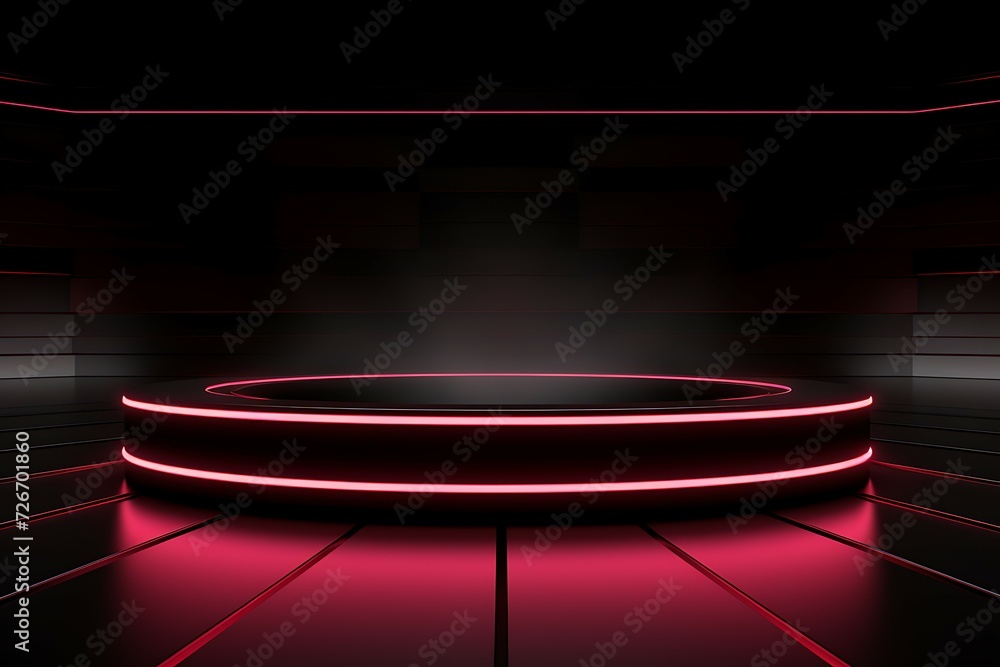 Poster 3d podium studio showcase stage scene product display background ai generative