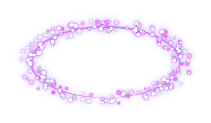 Obraz premium Glittering circles' particle wreath. 3d rendering. 