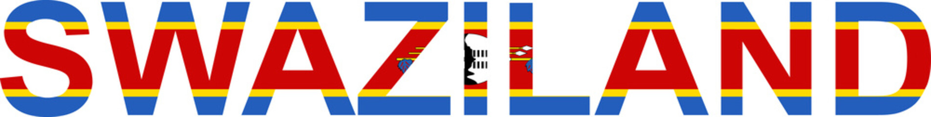 Swaziland word in flag style