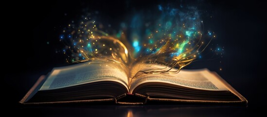  book with magic light	