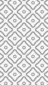 Seamless looped white color minimalistic pattern motion graphics background. Abstract flat geometrical shape tile placed together moving in a single direction, animated seamless geometric pattern