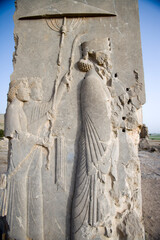 Iran ancient Persepolis on a sunny spring day.