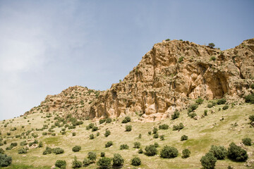 Fototapeta na wymiar Southern Iran landscape on a sunny spring day.