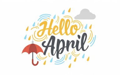 Hello April Greeting Card