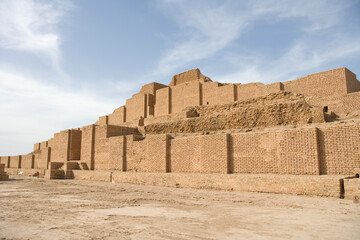 Iran Ziggurat in Chago Zambil on a sunny spring day.