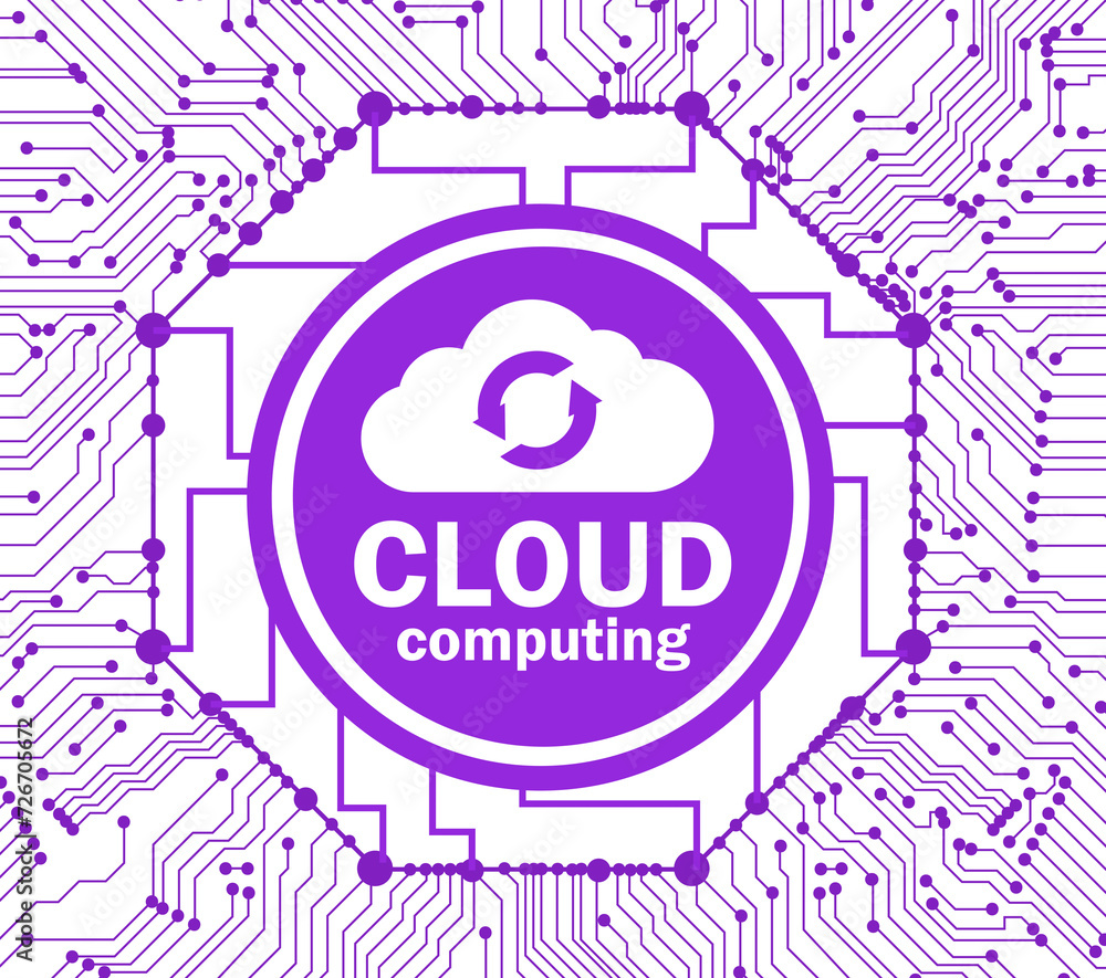 Aufkleber cloud computing concept - 3d rendering