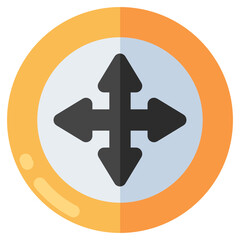 Modern design icon of directional arrows 