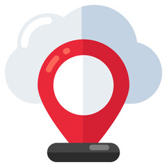 Bolt inside placeholder, icon of location 