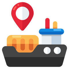 Perfect design icon of boat location 