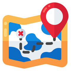 Premium design icon of map 