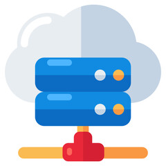 An icon design of cloud server 