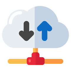 Editable design icon of cloud directions 