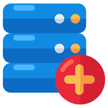 An icon design of add server 