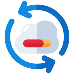 Unique design icon of cloud update