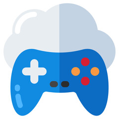 Modern design icon of cloud gaming