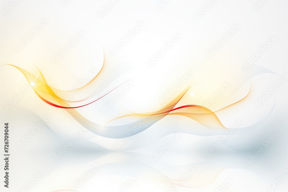 Poster white and yellow abstract background with red lines