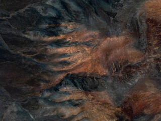 Abstract Aerial View of Earthy Terrain Textures
