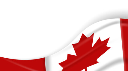 Canada flag isolated background with copy space vector illustration