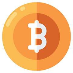 An icon design of bitcoin