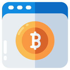An icon design of bitcoin