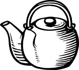 teapot isolated on white