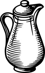 antique jug on a white background