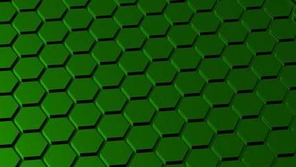 Abstract green honeycomb