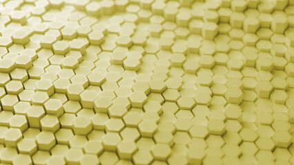 Abstract yellow honeycomb