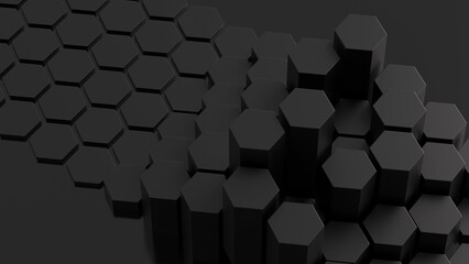 Abstract black honeycomb