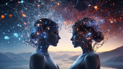 person in the night,woman in the night,