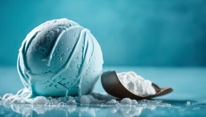 Fototapeta na wymiar Blue Ice Cream