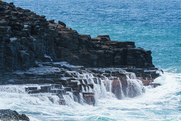 Waves Crashing on Praia das Conchas Cliffs