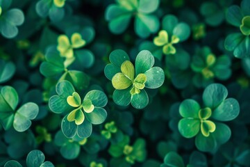 Symmetrical St Patricks Day Wallpaper With Vibrant Green Tones For Festive Ambiance, Featuring Centered Composition And Ample Copy Space - obrazy, fototapety, plakaty