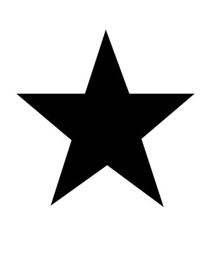 black star shape isolated on a white background