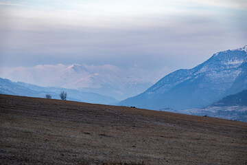 beautiful mountains landscape in the morning in Armenia