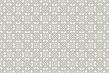 Pattern Seamless De Asian ornament. Monochrome endless background for textile, wallpaper, wrapping or web pages. sign Vector Illustration. Seamless vintage pattern. Background with beautiful elements.