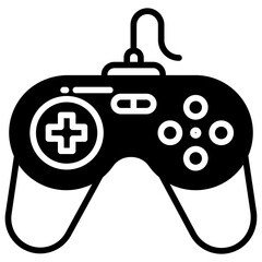 Obraz premium Gamepad glyph and line vector illustration