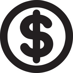 Circular Dollar Sign Icon