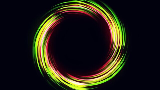 Abstract colorful circle animation backgraound in 4K.