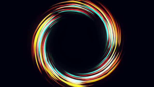 Abstract colorful circle animation backgraound in 4K.