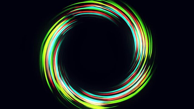Abstract colorful circle animation backgraound in 4K.