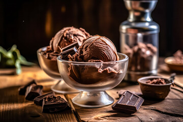 Indulge in the delights of summer with artisanal ice cream, a gourmet dessert featuring exquisite...