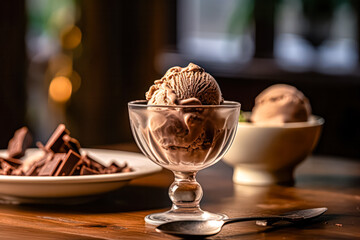 Indulge in the delights of summer with artisanal ice cream, a gourmet dessert featuring exquisite flavors, nuts, and chocolate. Pure bliss in every scoop.