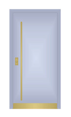 Brown  outdoor door. vector illustration