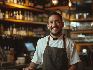 Fototapeta premium portrait of a man in a bar